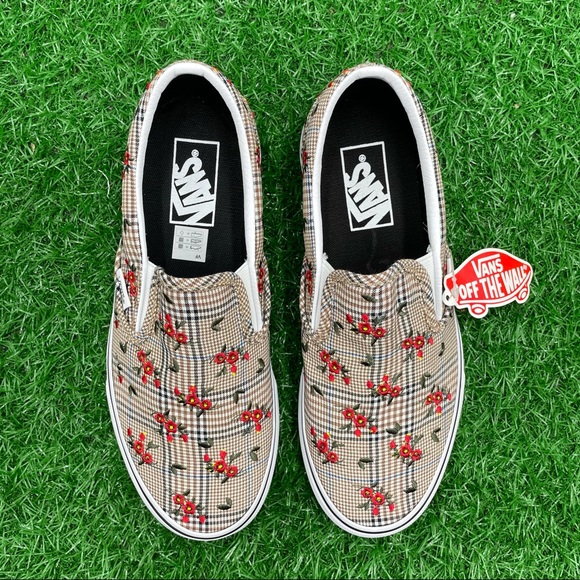 Vans Classic Slip On Glen Plaid Floral - Picture 2 of 7
